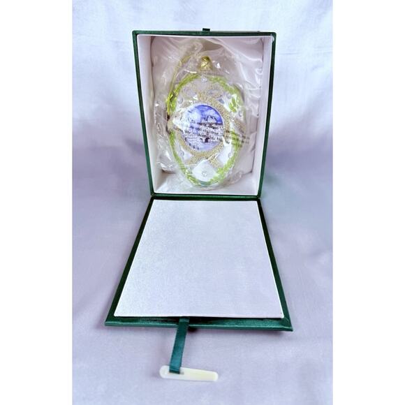 Joan Rivers Winter Palace Egg Ornament JR Metal Tag Box Hand Painted NIB - Picture 6 of 13